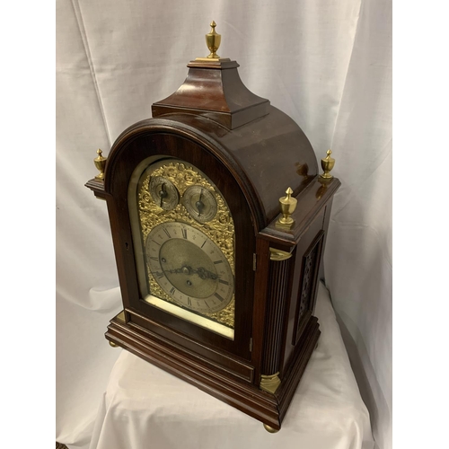 1 - A CIRCA 1890 MAHOGANY BRACKET CLOCK BY MARTIN OF LONDON, HAVING EIGHT DAY MOVEMENT WITH STRIKING AND... 