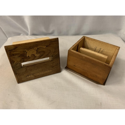 12 - AN INLAID WOODEN STORAGE BOX