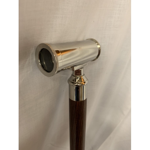 37 - A WALKING STICK WITH A TELESCOPE HANDLE