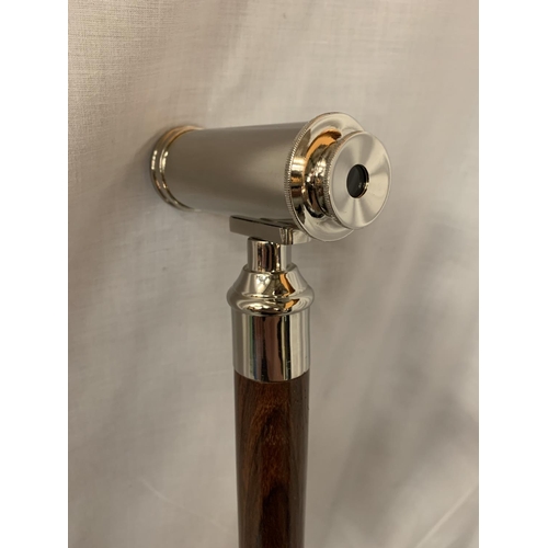 37 - A WALKING STICK WITH A TELESCOPE HANDLE