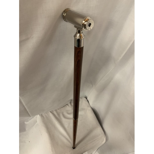 37 - A WALKING STICK WITH A TELESCOPE HANDLE