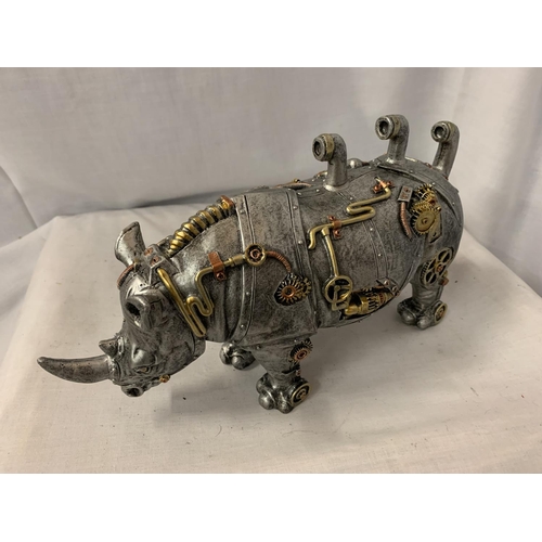 40 - A STEAM PUNK RHINO L:33CM