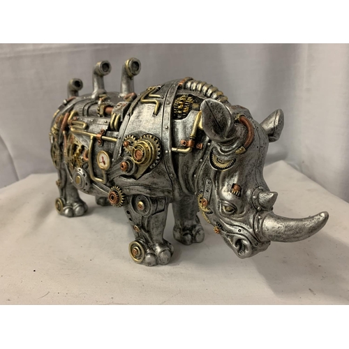 40 - A STEAM PUNK RHINO L:33CM