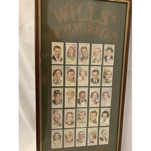 58 - A FRAMED WILL'S CIGARETTE CARD HOLDER