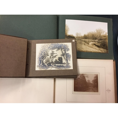 105 - THREE PHOTOGRAPH ALBUMS CONTAINING PHOTOS OF SCENERY AND LANDSCAPES TWO ALBUMS OF WHICH ARE DATED BA... 