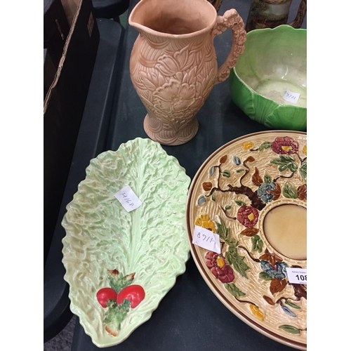 108 - A SELECTION OF DECORATIVE VINTAGE CERAMICS TO INCLUDE CARLTONWARE AND INDIA TREE ETC