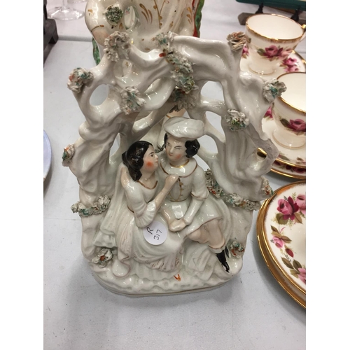 121 - THREE STAFFORDSHIRE FLAT BACK FIGURES