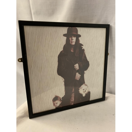 168 - THREE FRAMED PICTURES OF OZZY OSBOURNE