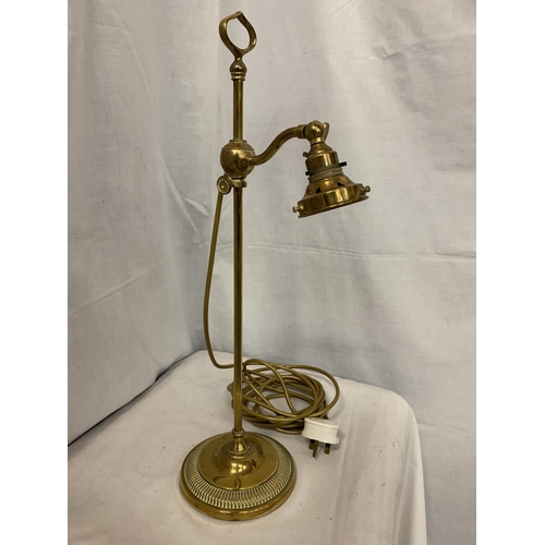 177 - A CHRISTOPHER WRAY BRASS TABLE LAMP