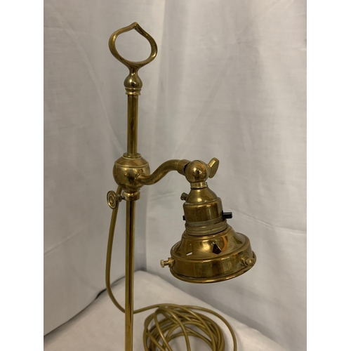 177 - A CHRISTOPHER WRAY BRASS TABLE LAMP