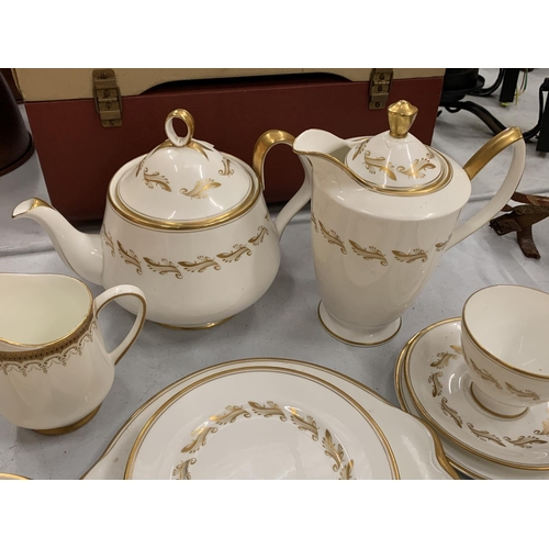 209 - A ROYAL ALBERT BONE CHINA 'SYMPHONY' TEA SET TO INCLUDE SIX TRIOS