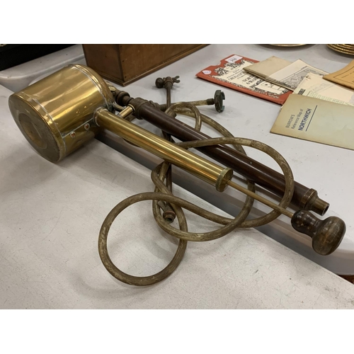 212 - TWO VINTAGE BRASS FLY SPRAYERS