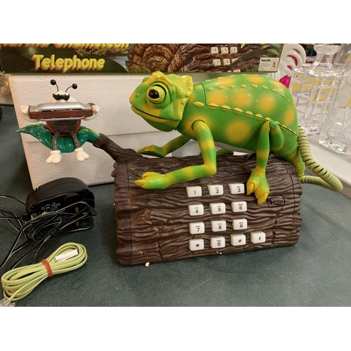 218 - A FULLY ANIMATED KARMA CHAMELEON TELEPHONE IN BOX