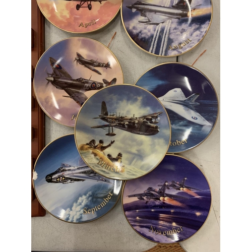 231 - ELEVEN LIMITED EDITION 'WINGS OF FAME' COLLECTION PLATES, A QUANTITY OF RAFBF POSTCARDS AND FURTHER ... 