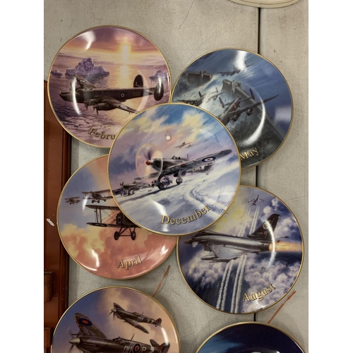 231 - ELEVEN LIMITED EDITION 'WINGS OF FAME' COLLECTION PLATES, A QUANTITY OF RAFBF POSTCARDS AND FURTHER ... 