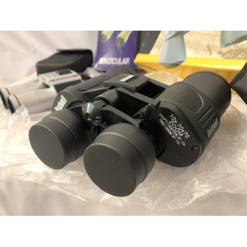 242A - TWO PAIRS OF BINOCULARS TO INCLUDE BUSHNELL POWERVIEW