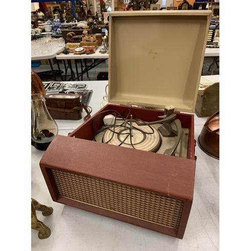 239 - A VINTAGE RECORD PLAYER - BRITISH CORPORATION RADIO PLAYER