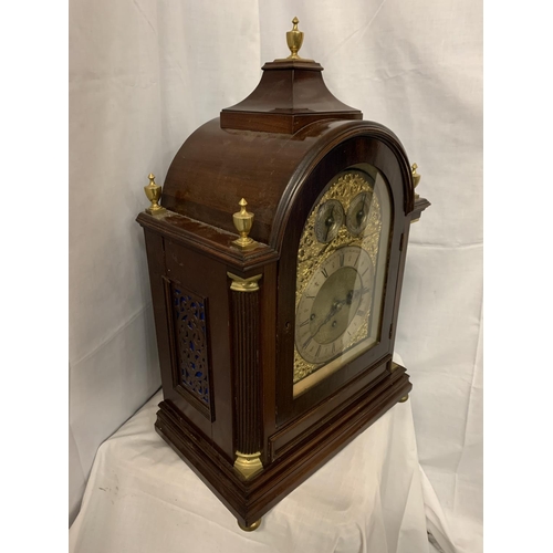 1 - A CIRCA 1890 MAHOGANY BRACKET CLOCK BY MARTIN OF LONDON, HAVING EIGHT DAY MOVEMENT WITH STRIKING AND... 