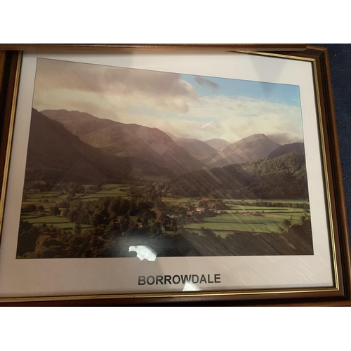 257A - THREE FRAMED PICTURES AND A FRAMED MAP OF NEWTON 1897