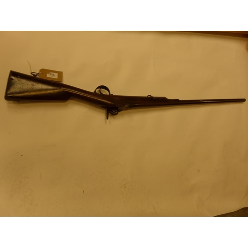 535 - A DEACTIVATED LARGE BORE SNYDER CONVERSION SHOTGUN, 82CM BARREL, HALF STOCKED