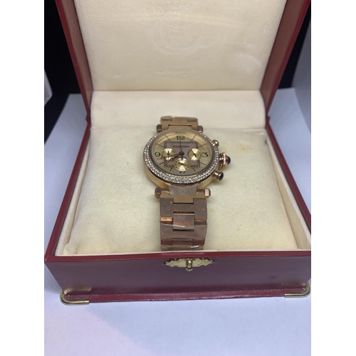 675 - A BOXED FASHION WATCH