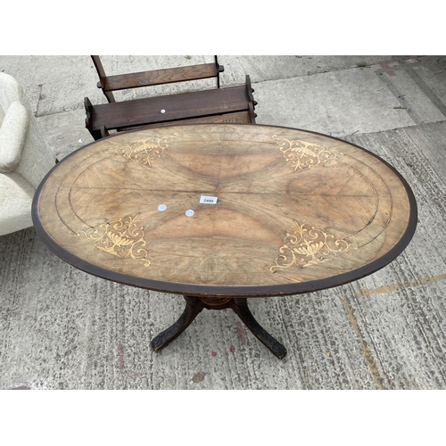 2480 - AN OVAL VICTORIAN LOO TABLE