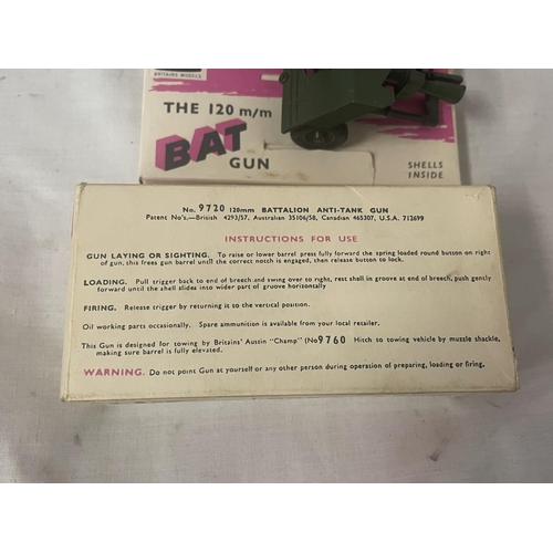 306 - A BOXED BRITAINS 120 MM BAT GUN