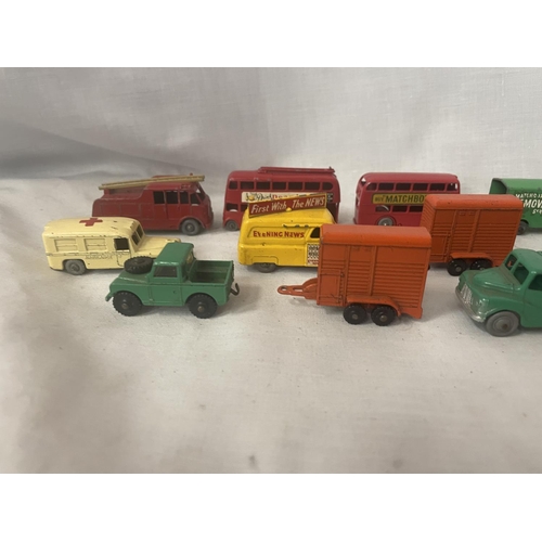 318 - FOURTEEN VINTAGE LESNEY MODEL VEHICLES