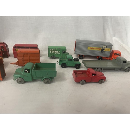 318 - FOURTEEN VINTAGE LESNEY MODEL VEHICLES