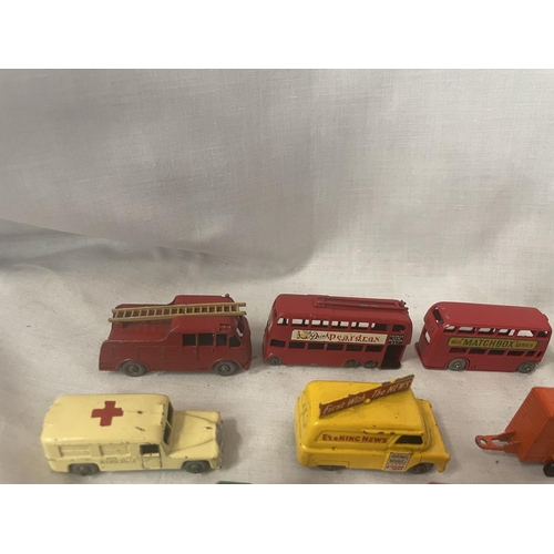 318 - FOURTEEN VINTAGE LESNEY MODEL VEHICLES