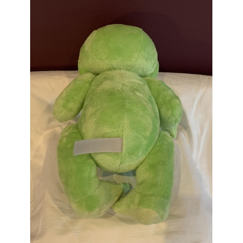 321 - A NEW AND TAGGED CHARLIE BEAR FREDRICK FROG TEDDY FROM THE BABY BOUTIQUE COLLECTION