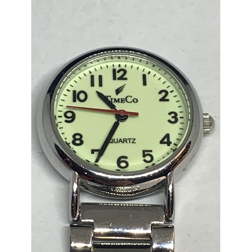 557 - A TIMECO NURSES FOB WATCH IN WORKING ORDER BUT NO WARRANTY