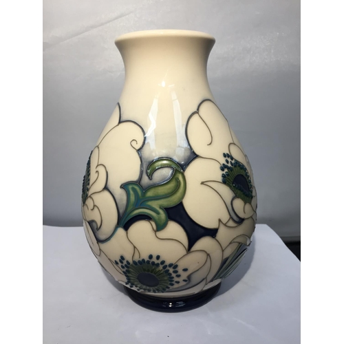 723 - A MOORCROFT SNOWSONG VASE 7 INCHES TALL