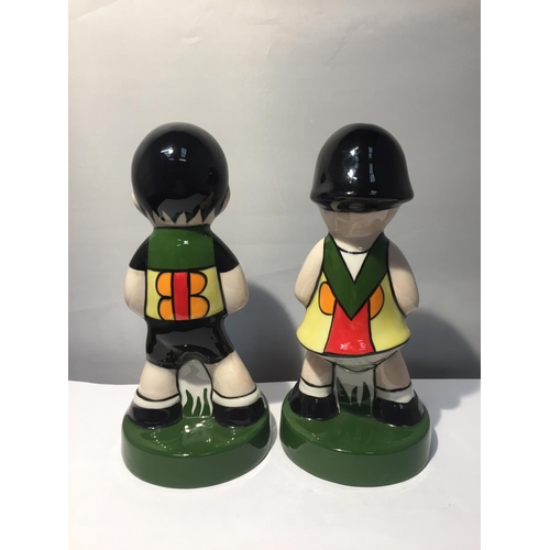 749 - A PAIR OF SIGNED LORNA BAILEY HAND PAINTED JACK AND JILL FIGURES LIMITED EDITION 18/100 AND 22/100