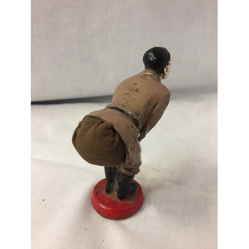 204 - A COLD PAINTED ADOLF HITLER BRONZE FIGURINE PIN CUSHION