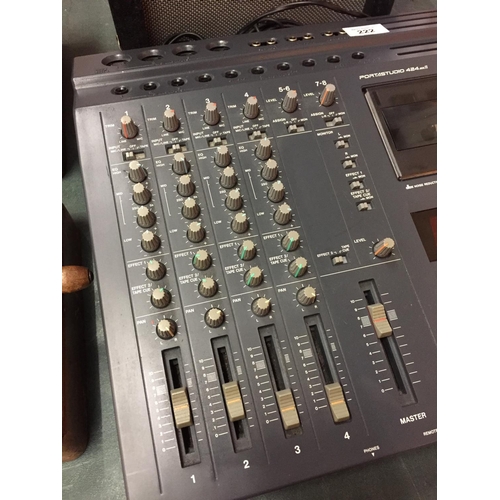 222 - TASCAM  RECORDING EQUIPMENT AND MICROPHONE WITH CRUISER SPEAKER