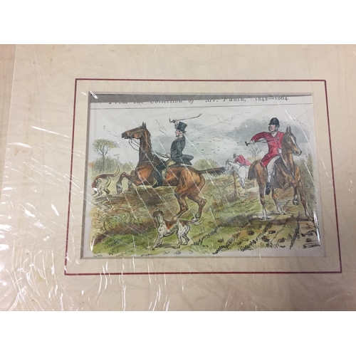 241 - A COLLECTION OF FOUR MOUNTED PRINTS OF HUNTING SCENES