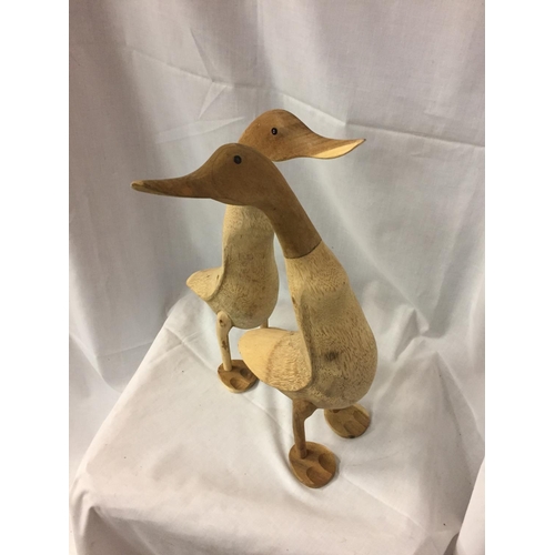 260 - A PAIR OF WOODEN DUCKS, HEIGHT 42CM