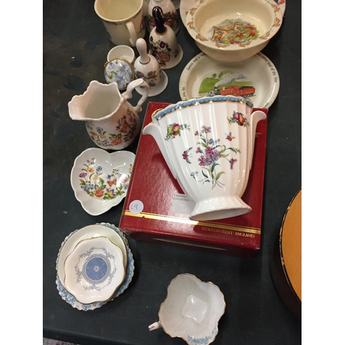 267 - A COLLECTION OF CERAMICS INCLUDING SPODE AND ANYNSLEY