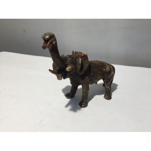 634 - A FRANZ BERGMAN STYLE COLD PAINTED BRONZE ELEPHANT