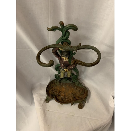 169 - A CAST IRON UMBRELLA STAND