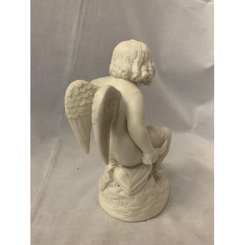 183 - A WHITE CERAMIC CHERUB