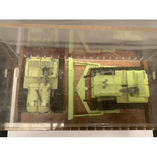 335 - A CORGI MAJOR EUCLID TC-12 DOZER AND TRACTOR IN SHOWCASE