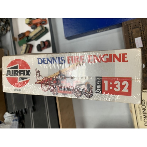 408 - A UNOPENED BOXED AIRFIX 'DENNIS FIRE ENGINE' MODEL KIT