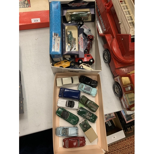 412 - A CLASSIC COLLECTION OF TOY CARS TO INCLUDE CORGI AND DINKY