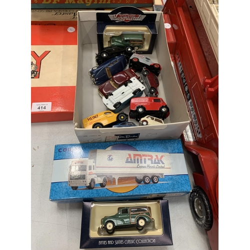 412 - A CLASSIC COLLECTION OF TOY CARS TO INCLUDE CORGI AND DINKY