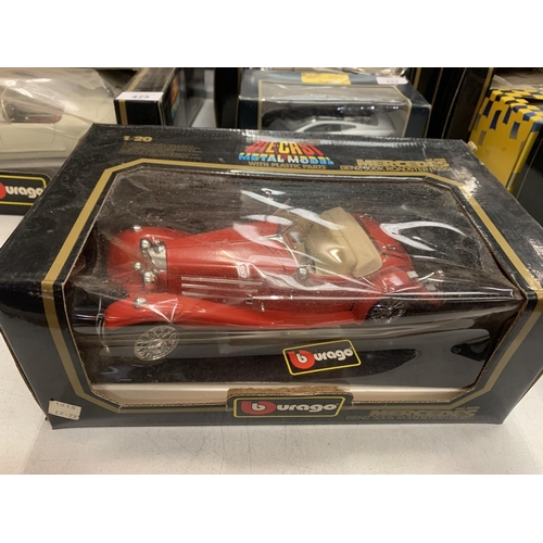 424 - A BOXED 'DIE-CAST MERCEDES BENZE 500K ROADSTER' MODEL CAR