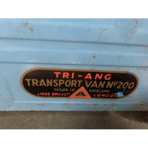 429 - A VINTAGE TRIANG METAL TRANSPORT MODEL VAN