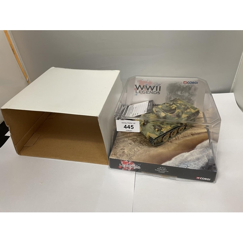 445 - A BOXED CORGI MODEL PANTHER TANK FROM THE D-DAY LANDINGS RANGE - NUMBER CC60206