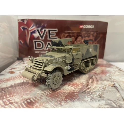 446 - A BOXED CORGI MODEL M3 HALF TRACK FROM THE VE  DAY RANGE - NUMBER CC60410